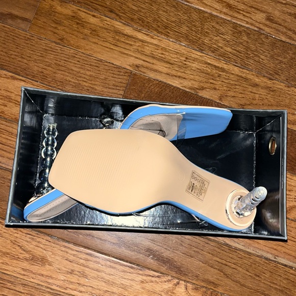 Azalea Wang Shoes Light Blue Webster Ankle Strap Heeled Sandal Women’s Size 9 - Picture 6 of 9